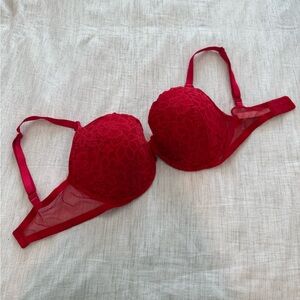 Victoria's Secret Scarlet Floral Lace Lined Demi Bra